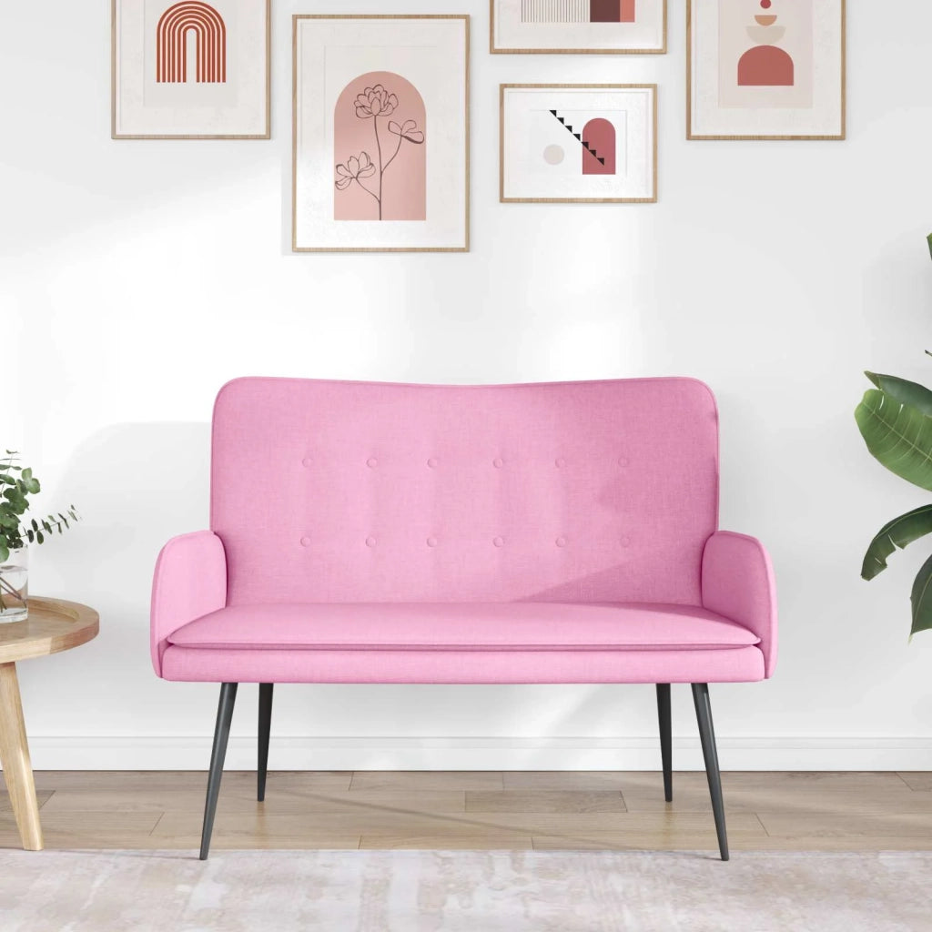 Divano a 2 Posti Rosa 115 x 61 x 87 cm Tessuto 42028912
