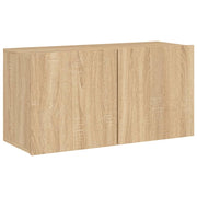 Mobile TV multimediale mensola TV credenza TV sala da pranzo soggiorno camera da letto a parete rovere Sonoma 80 x 30 x 41 cm marrone 02_0028165