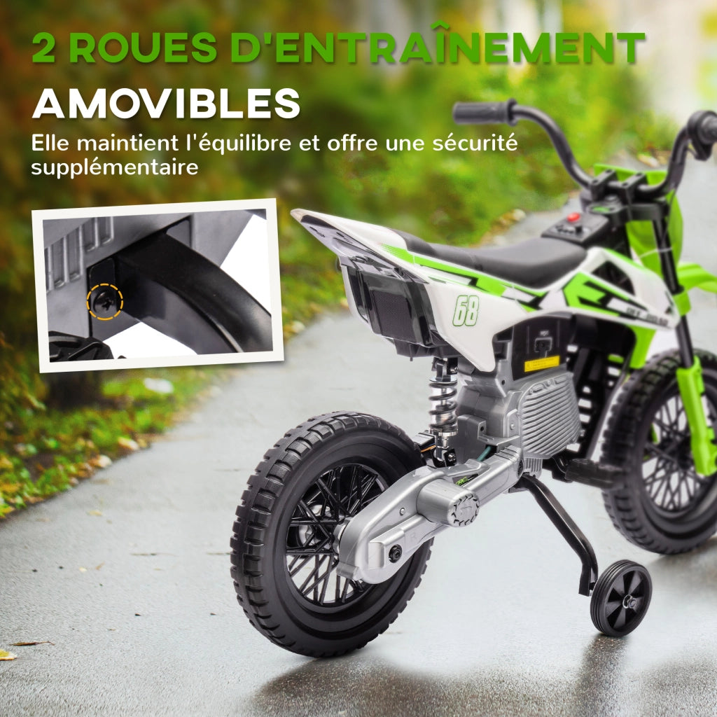Moto Elettrica per Bambini Cross ¨C Minimal ¨C Verde 12V