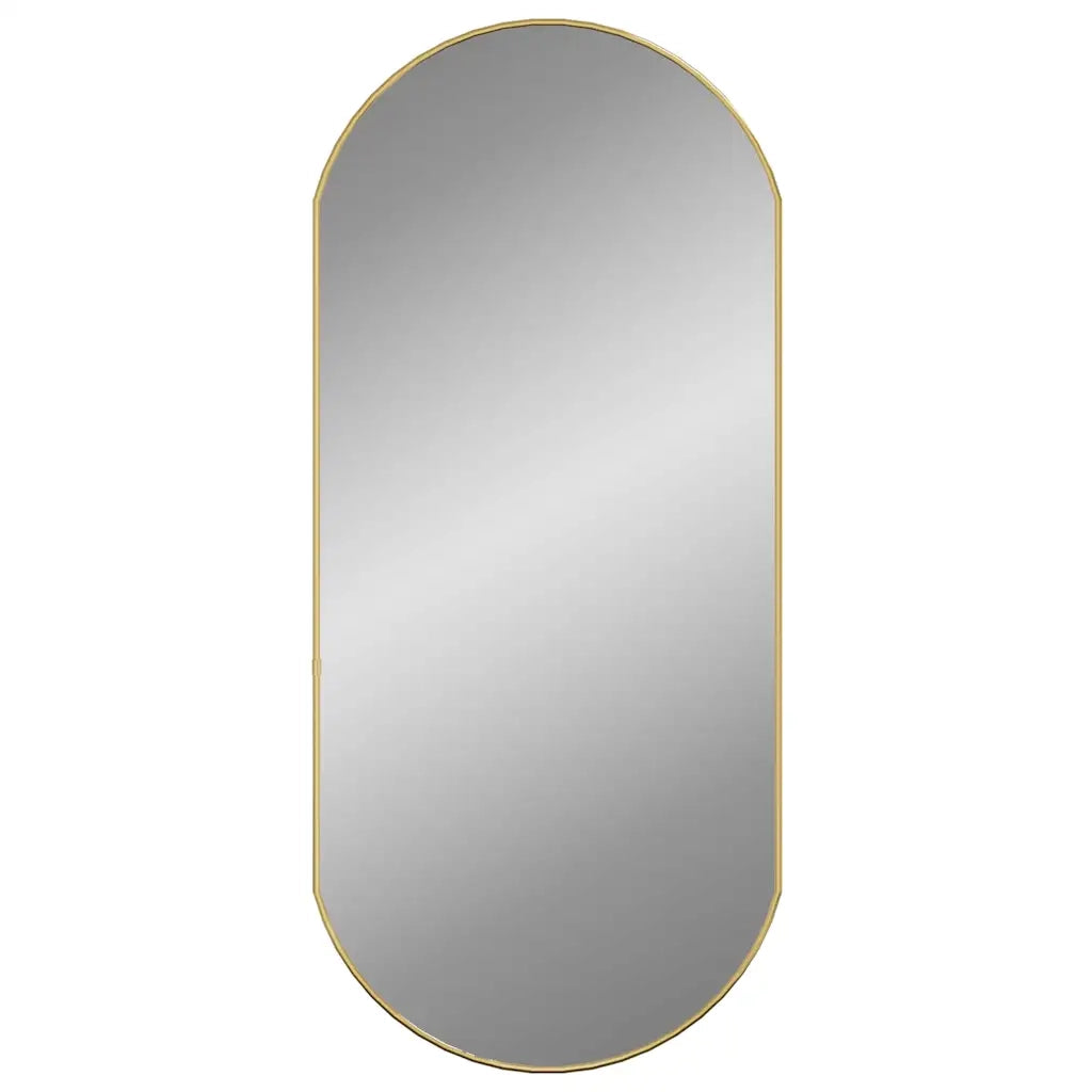 Specchio da Parete-Specchio a Muro-Specchio Decorativo Dorato 90x40 cm Ovale