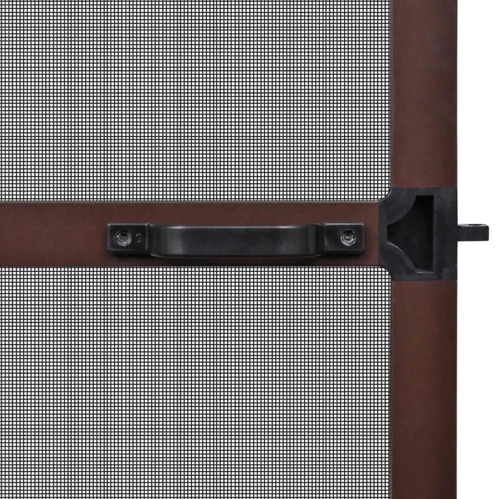 Schermo Insetti a Battente Marrone e Nero 120 x 240 cm 42047050