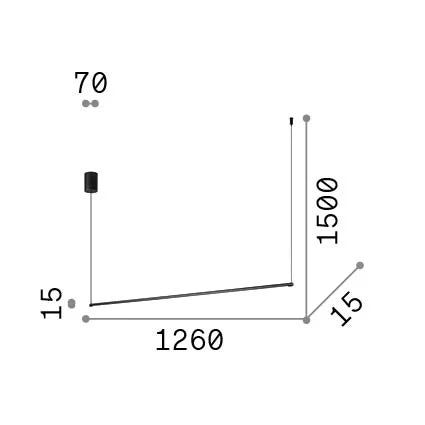 Lampada A Sospensione Essence 1 Luce Led Integrato Nero 19W Ip20