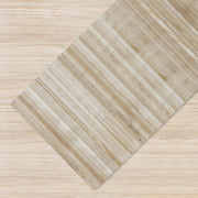Tappeto Passatoia In Vero Bamboo Tappeto Cucina Ingresso In Legno Antiscivolo Aderente Lavabile E Antimacchia Tagliabile  - Naturale - 50x400 cm