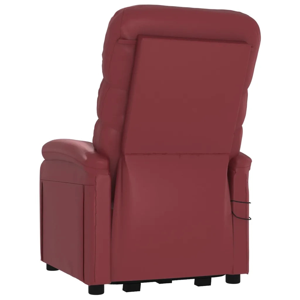 Poltrona Alzapersona Rosso Vino Similpelle 321287