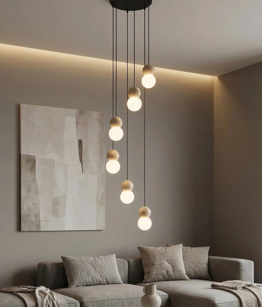 Lampada a sospensione anello LOOP LED nera Emibig