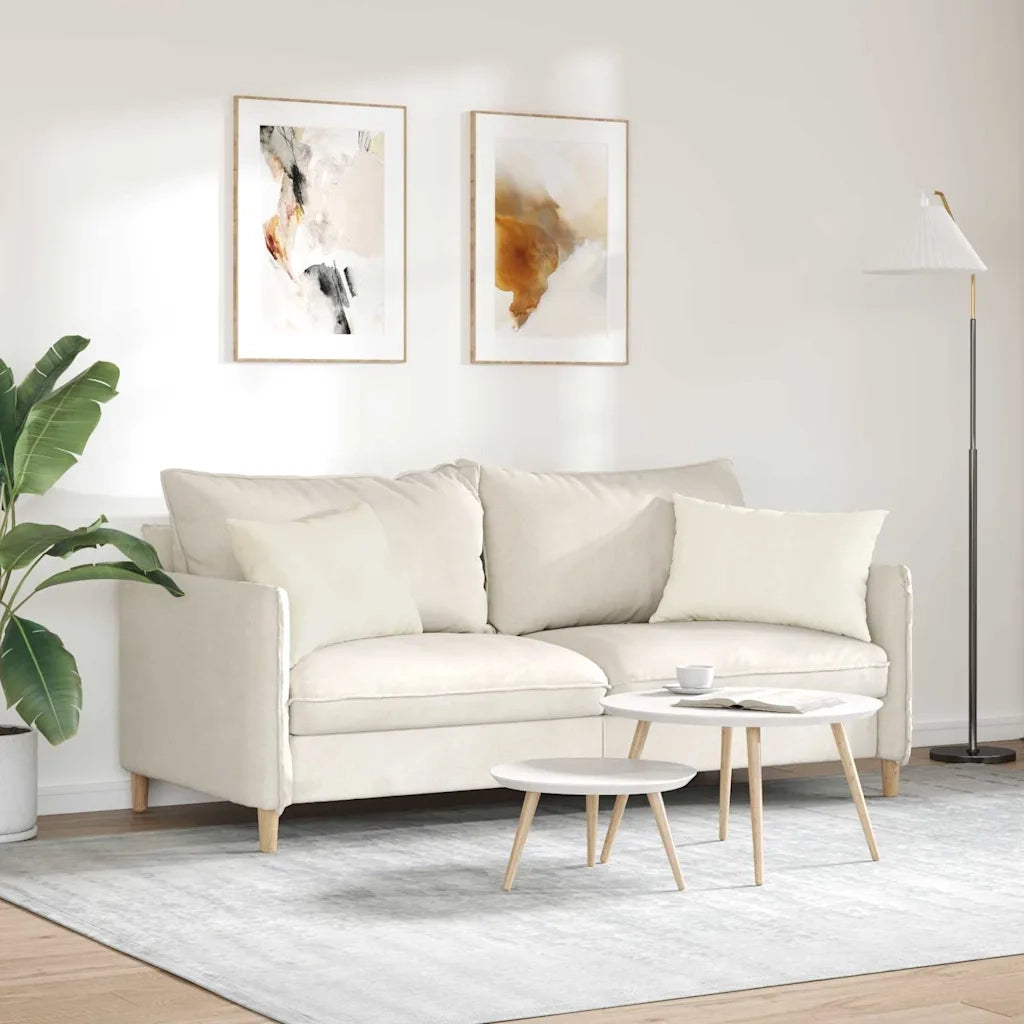 Cuscini da Divano 2 pcs Crema 60 x 40 cm Tessuto in Cords 42013679