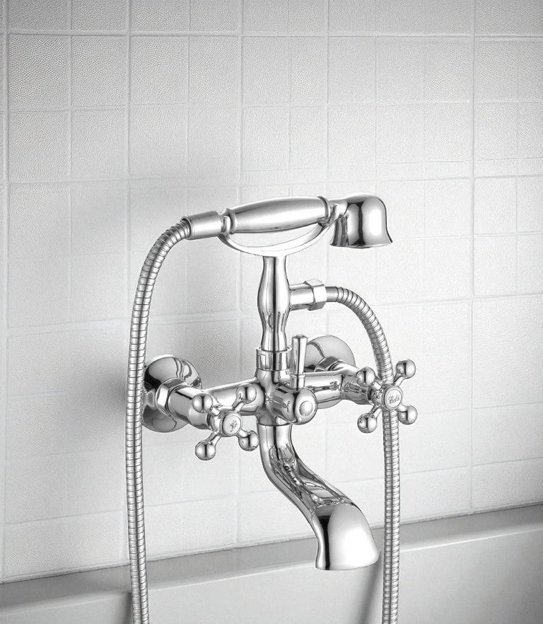 Rubinetto vasca vintage cromato completo