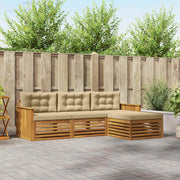 Set di divani da esterno con cuscino 4 pcs Naturale e Beige 3373258