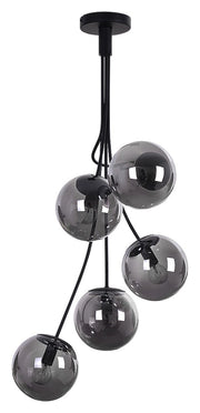 Lampada a sospensione Rabalux Glory 5xE14 nero opaco