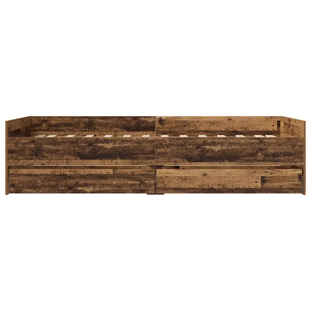 Letto singolo | Letto per adulti | Struttura del letto Legno vecchio 100 x 200 cm Pino massello