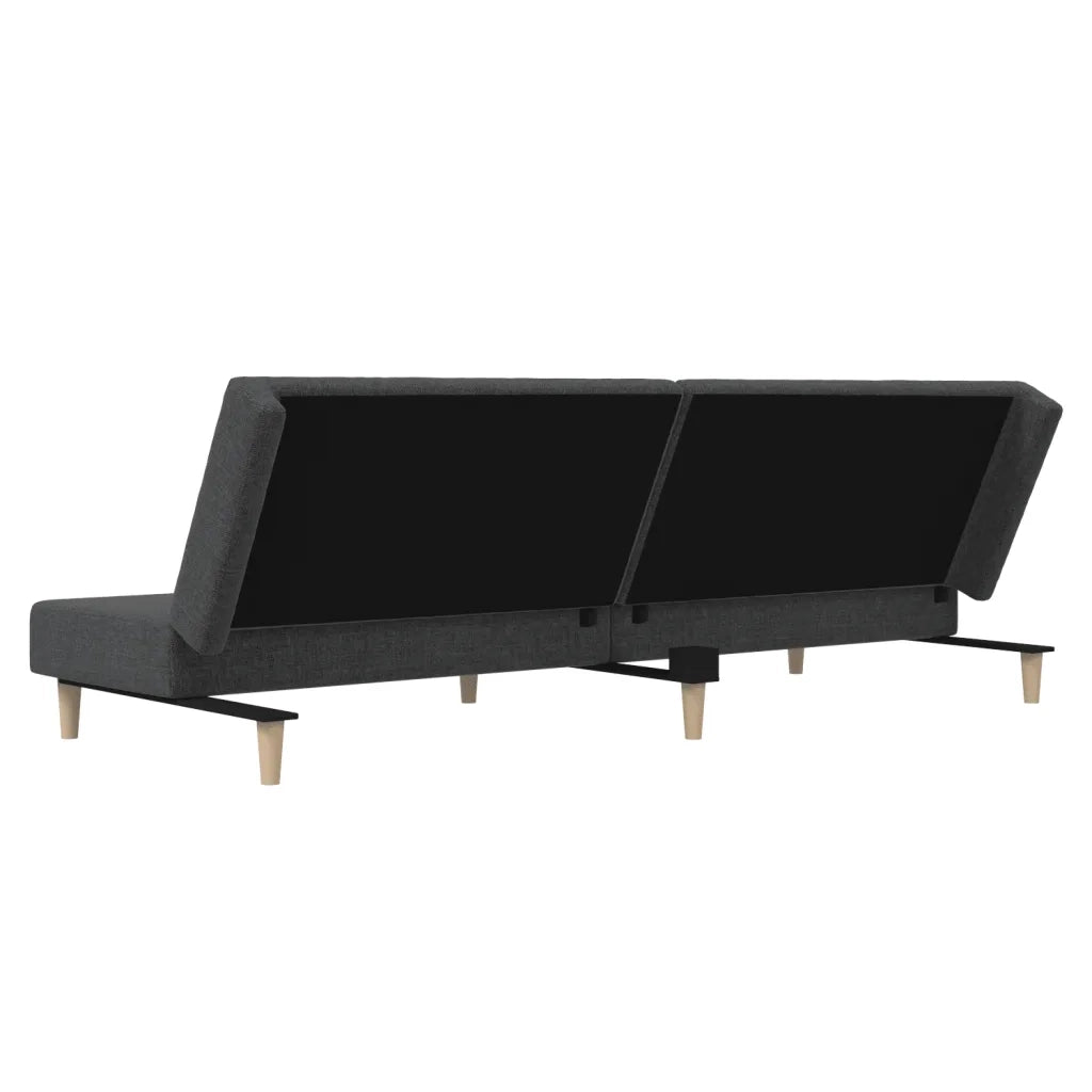 Divano letto | Sof¨¤ letto | Letto singolo a 2 Posti Grigio Scuro in Tessuto