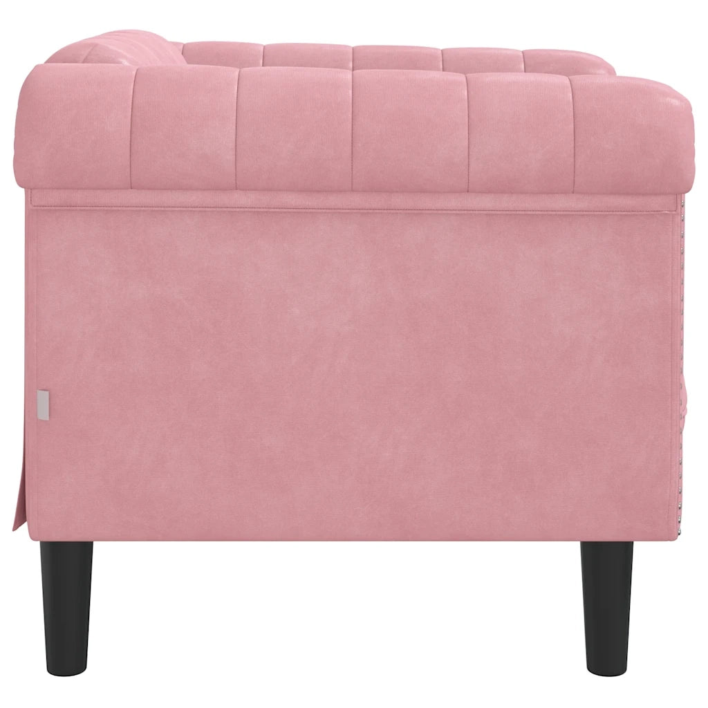 Poltrona | Sedia Relax Rosa in Velluto