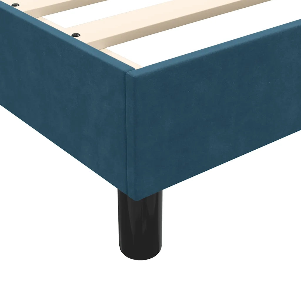 Letto singolo | Letto per adulti | Giroletto senza Materasso Blu Scuro 80x210 cm in Velluto