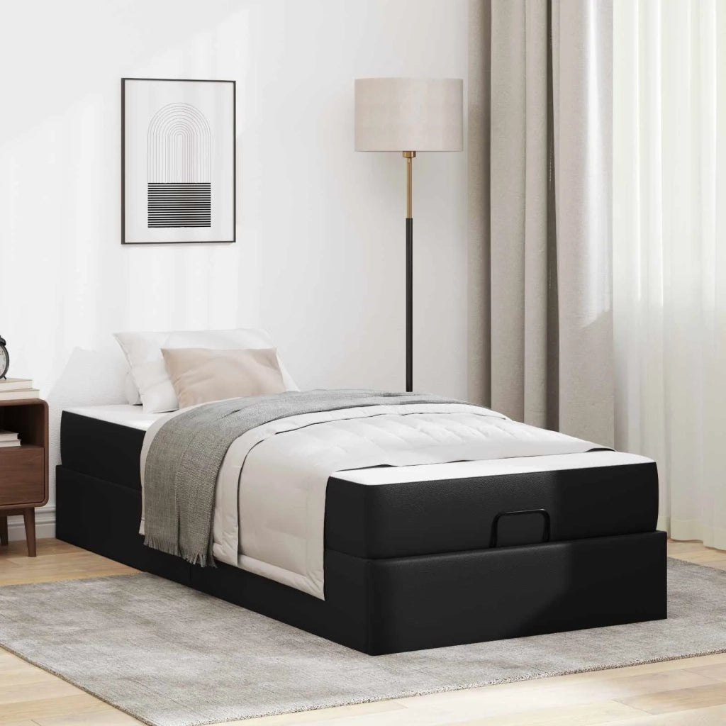 Struttura letto con materasso Altro 2 pcs Nero PVC 3399409