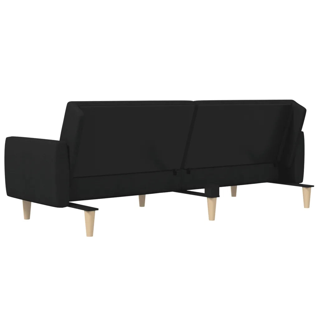 Divano letto | Sof¨¤ letto | Letto singolo a 2 Posti Nero in Tessuto