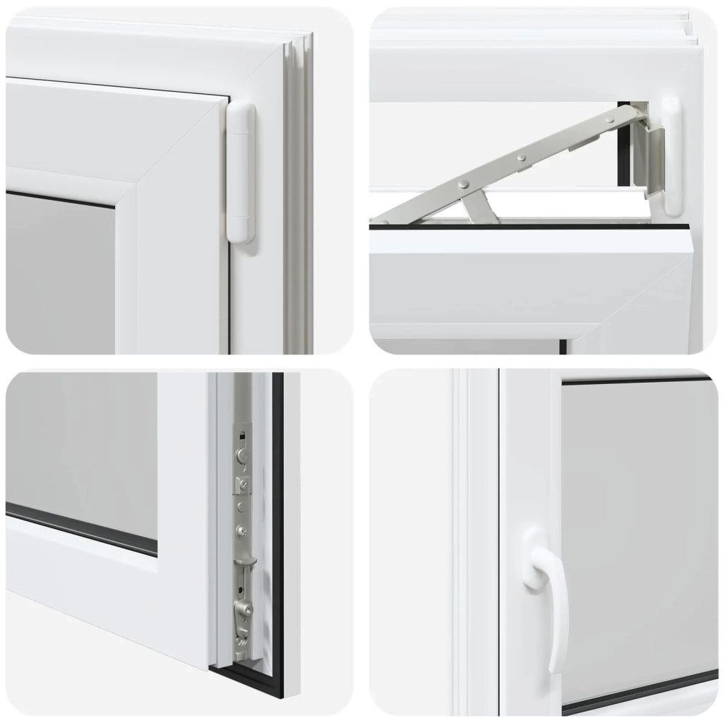 Finestra per Soffitta RISOR 110 x 60 cm PVC e Vetro Bianco CFW1650192