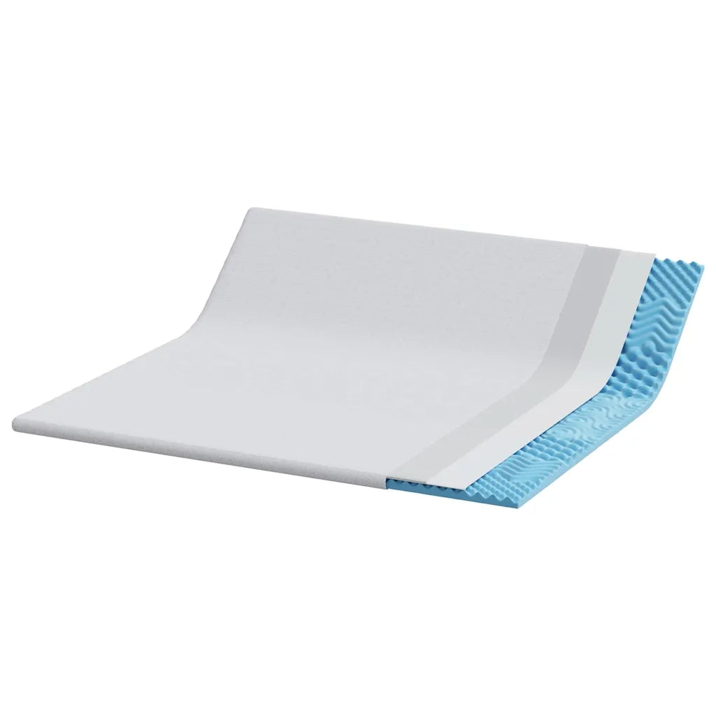 Topper per materasso Bianco 200 x 200 cm Tessuto Jacquard 4106186
