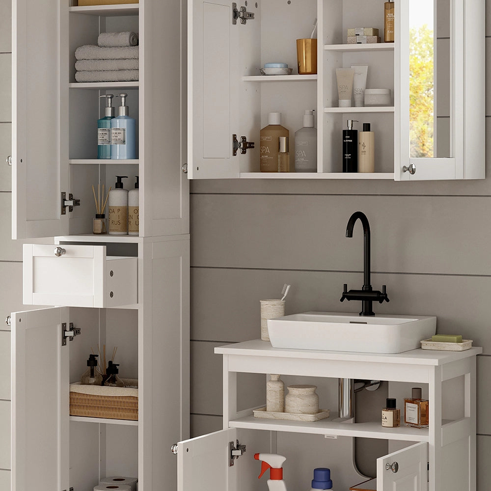 Vicco Set di mobili da bagno Bianco 3 parti