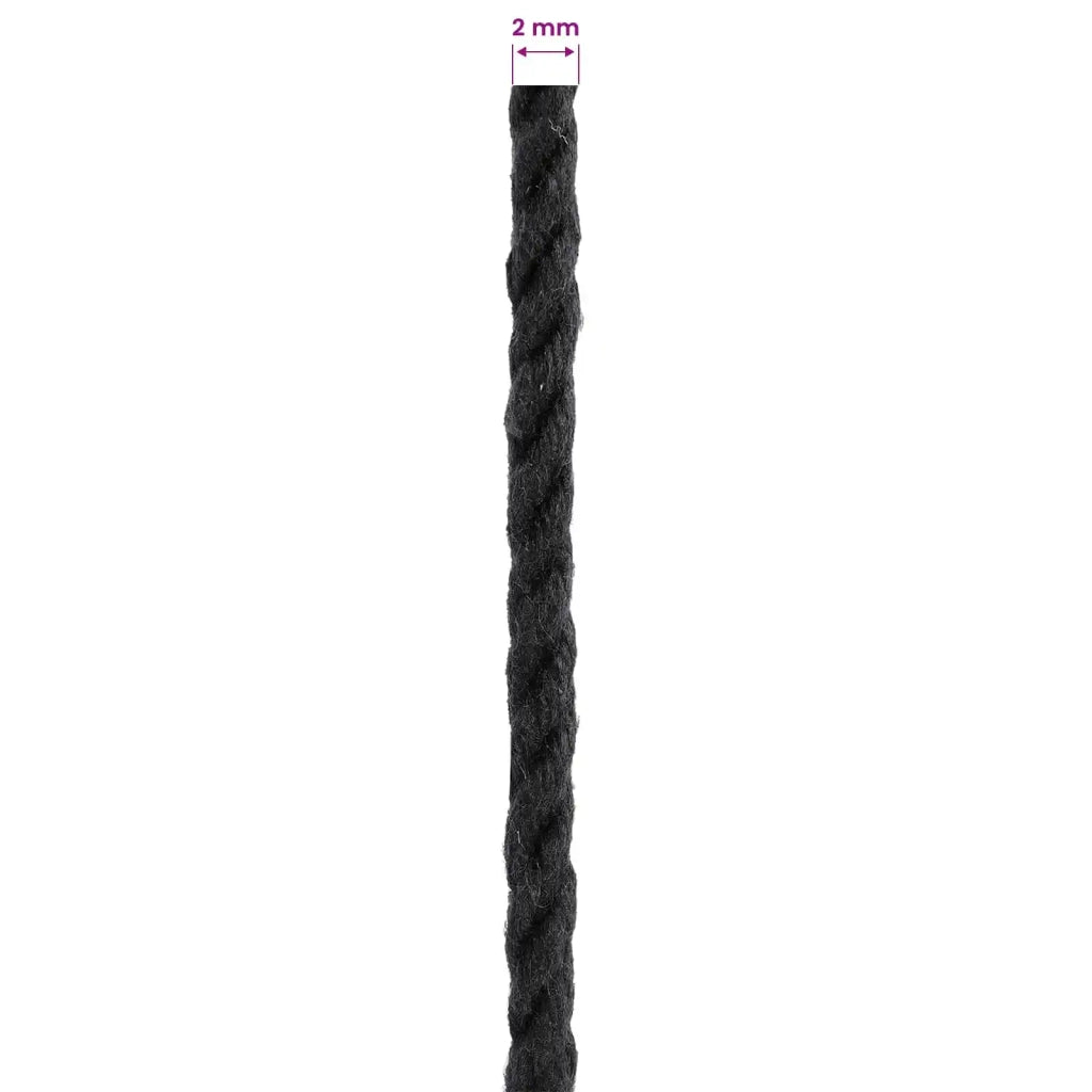 Corda | Fune 2 pz Nero Cotone