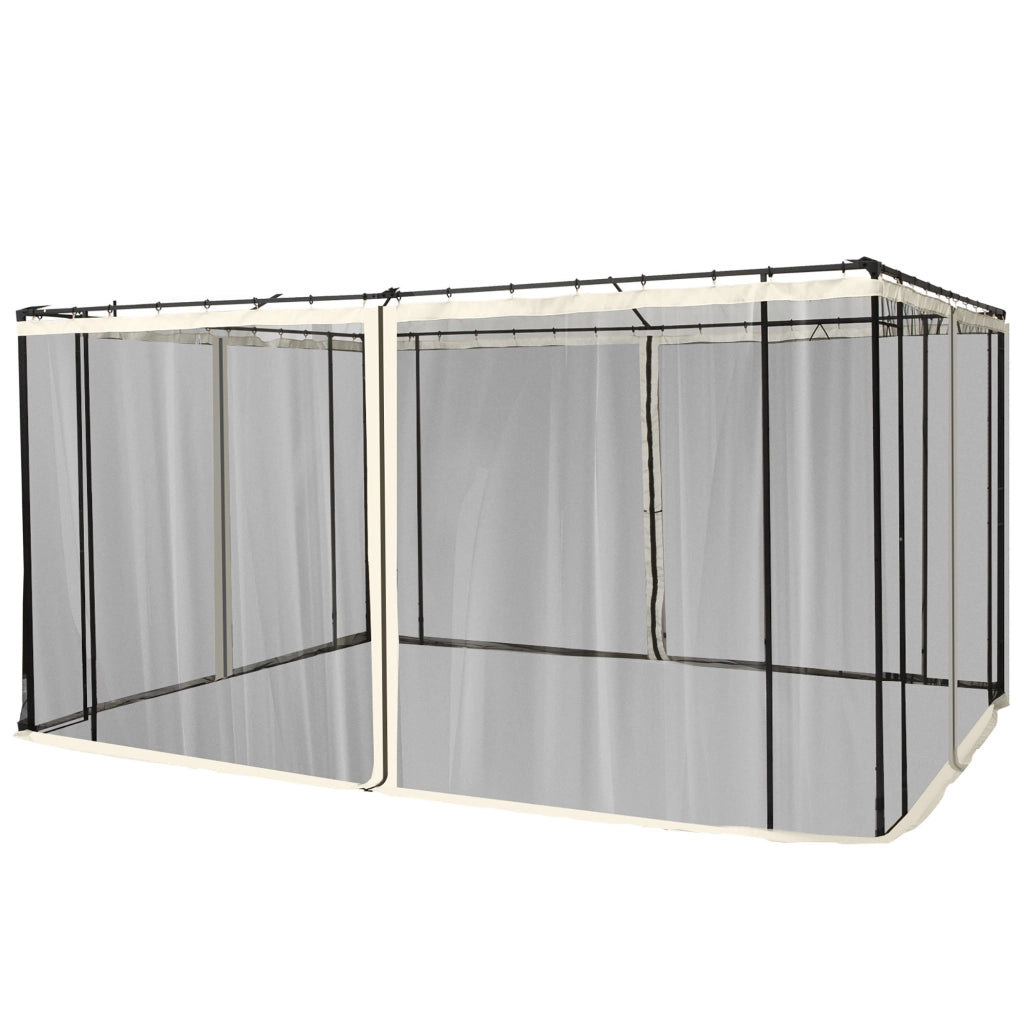 Pannelli Laterali per Gazebo ¨C Minimal ¨C Tela Mosquitera Nero 3.4x2 cm