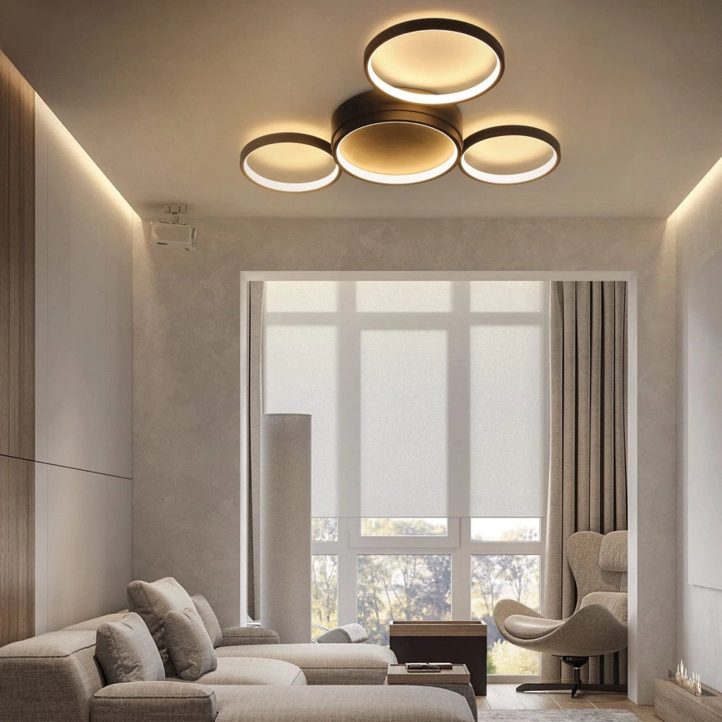ZMH Lampada da soffitto LED 4 fiamme ad anello per camera letto