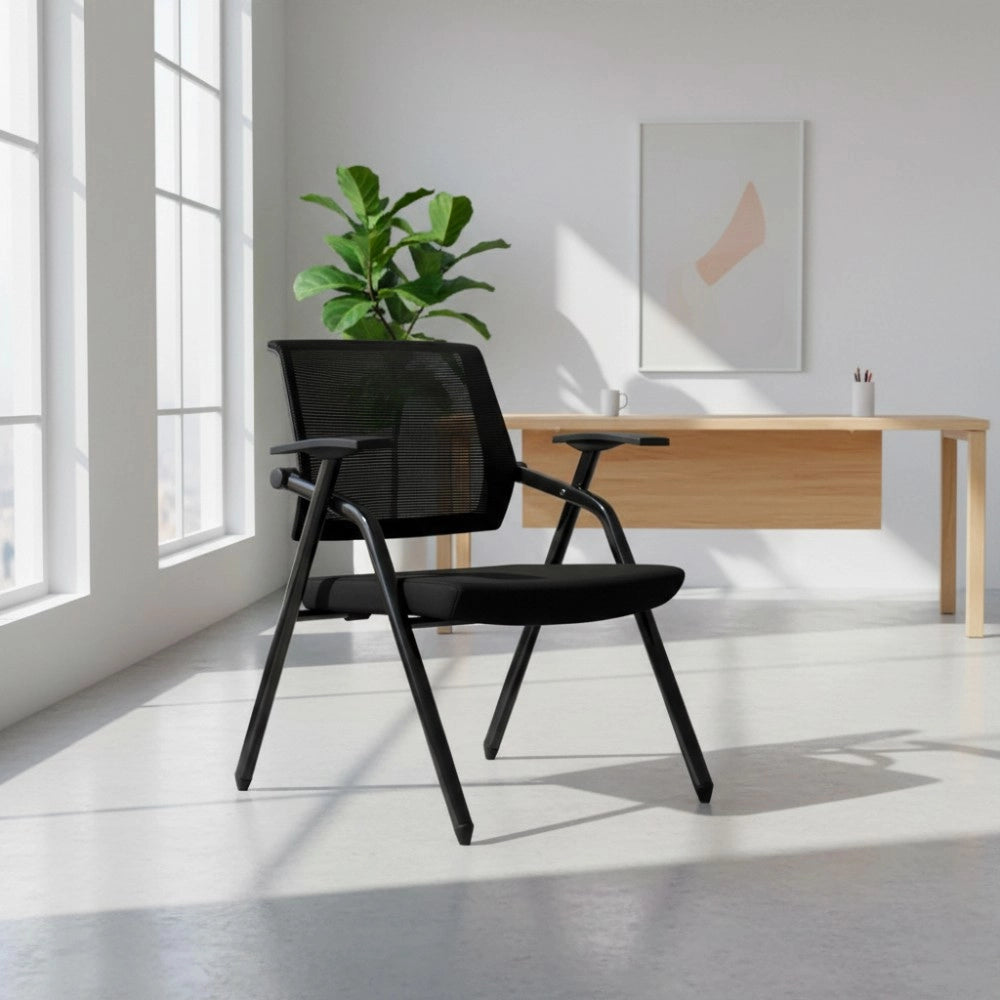 Sedia da Ufficio Fabula con Schienale in Rete e Gambe in metallo nero