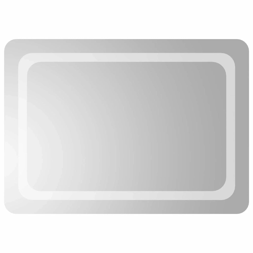 Specchio da bagno LED Trasparente 70 x 50 cm vetro temperato 42045834