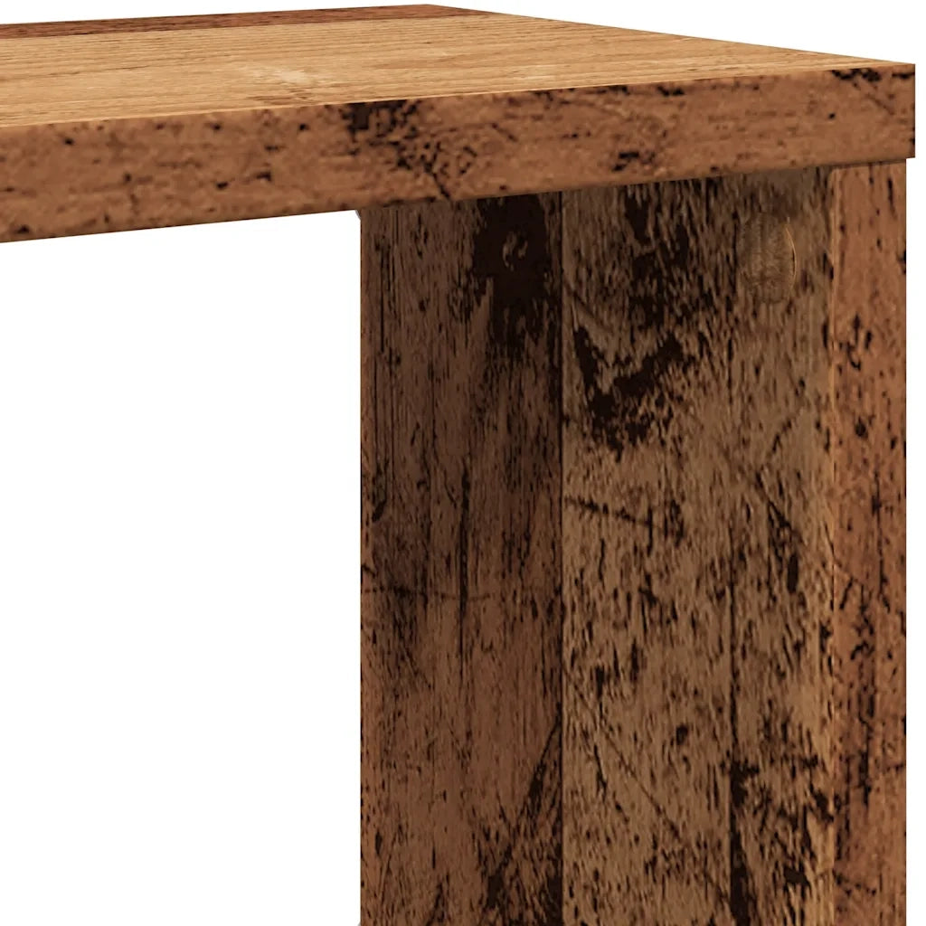 6 pz Mensole a Cubo Muro | Mensola a parete Legno Antico 60x15x23 cm in Truciolato