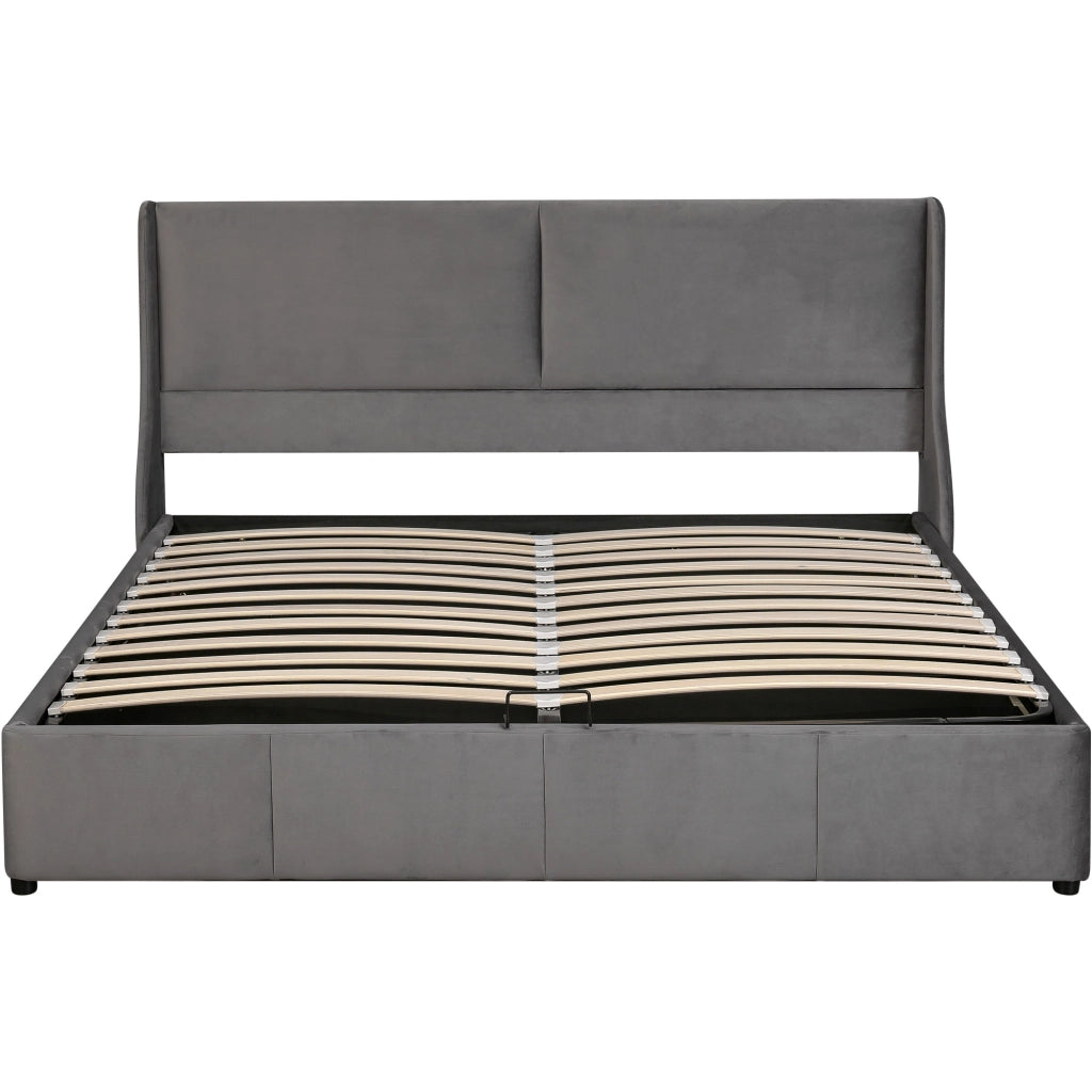 letto imbottito velluto grigio 180 x 200 cm