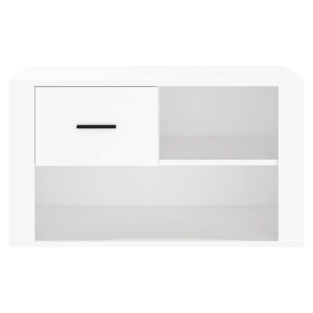 Scarpiera mobile contenitore per scarpe mobile per ingresso/corridoio/soggiorno 80 x 35 x 45 cm legno ingegnerizzato bianco 02_0021508