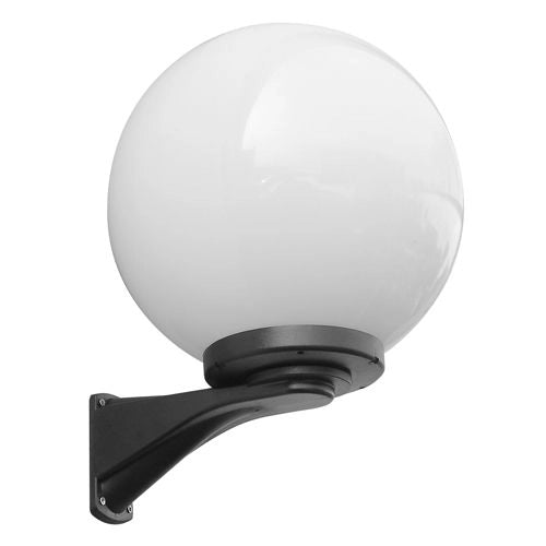 Applique esterna sfera fumé 30cm E27 nera IP43 SU-MA