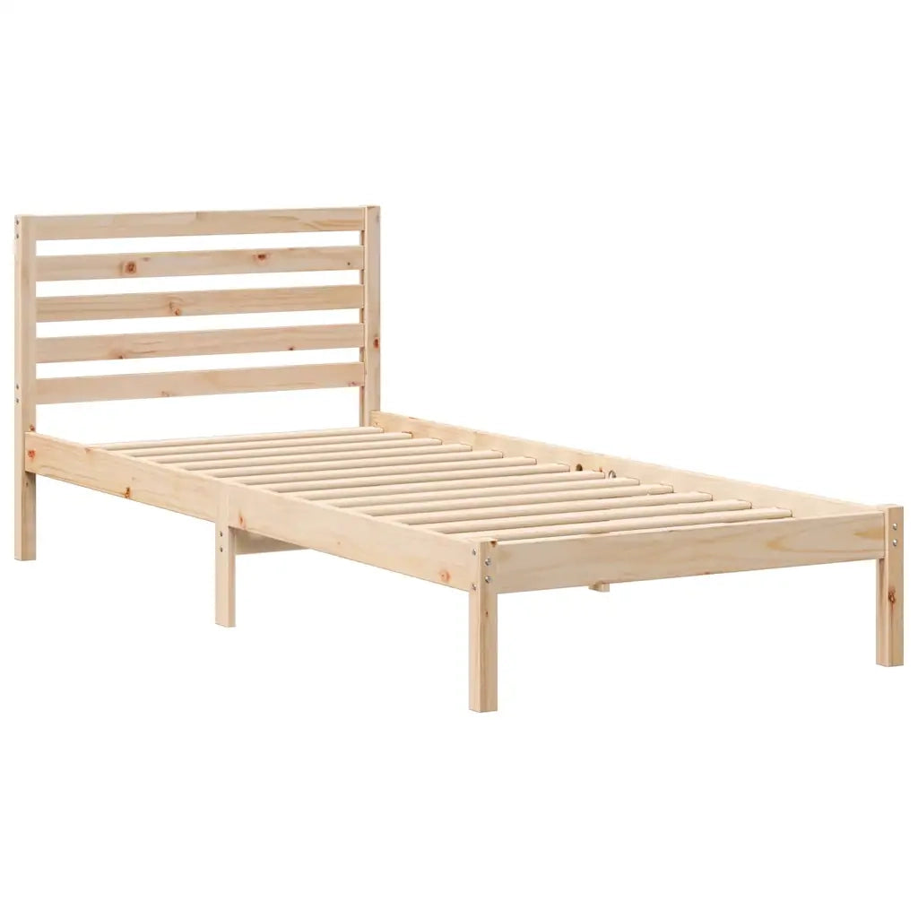Struttura del letto-Giroletto Marrone 100 x 210 cm Pino massello 238979