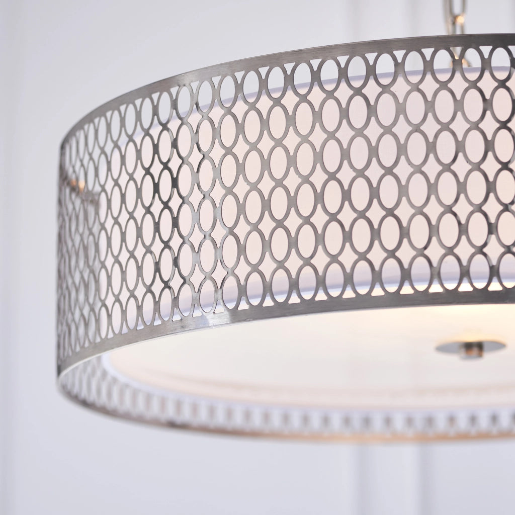 Lampadario Cordero Endon tondo nichel satinato 3xE27