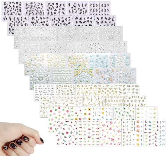 Decorazioni per unghie 50 pezzi - Decorazione DIY decorativa con disegno con conigli