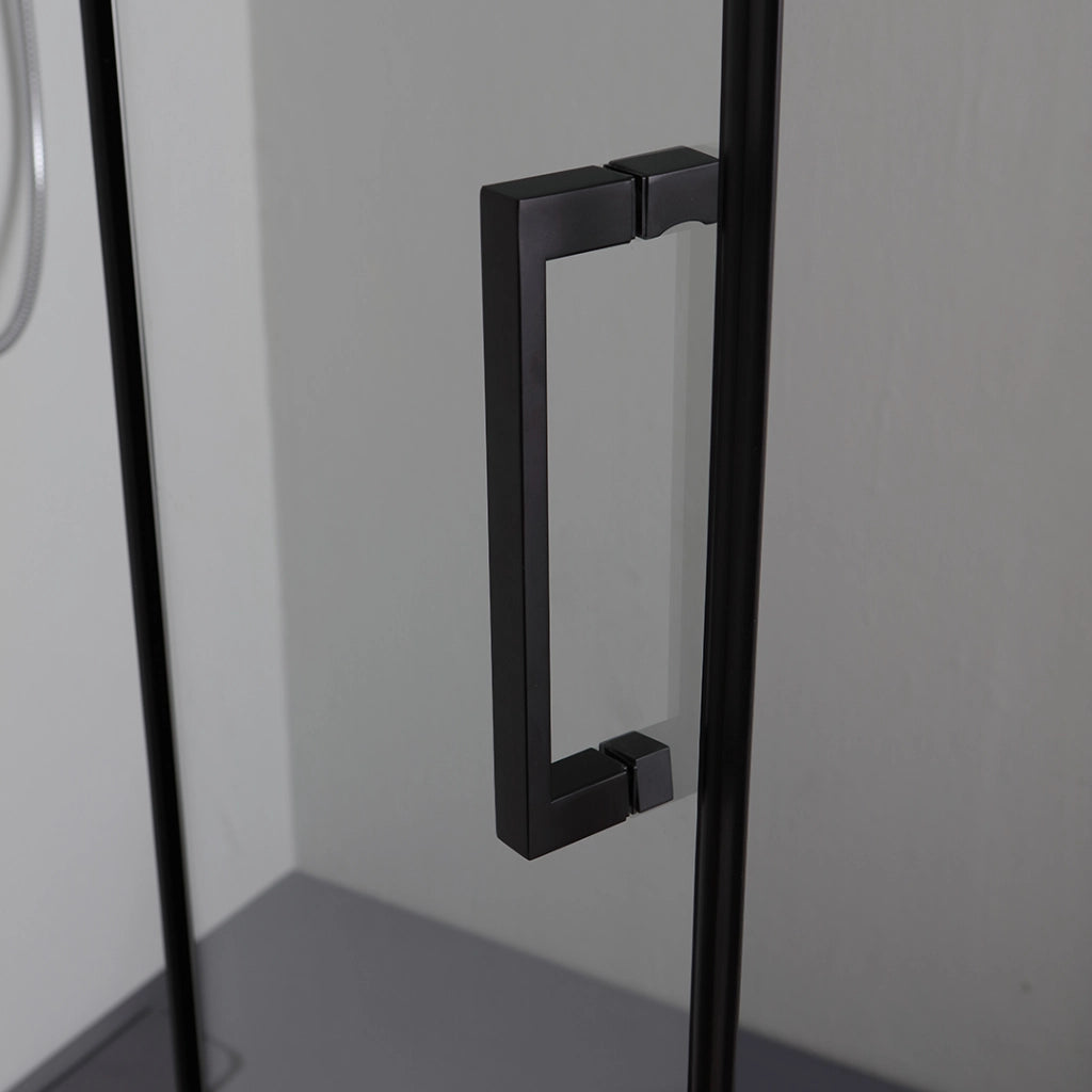 Box doccia 120x80 nero doppia porta battente