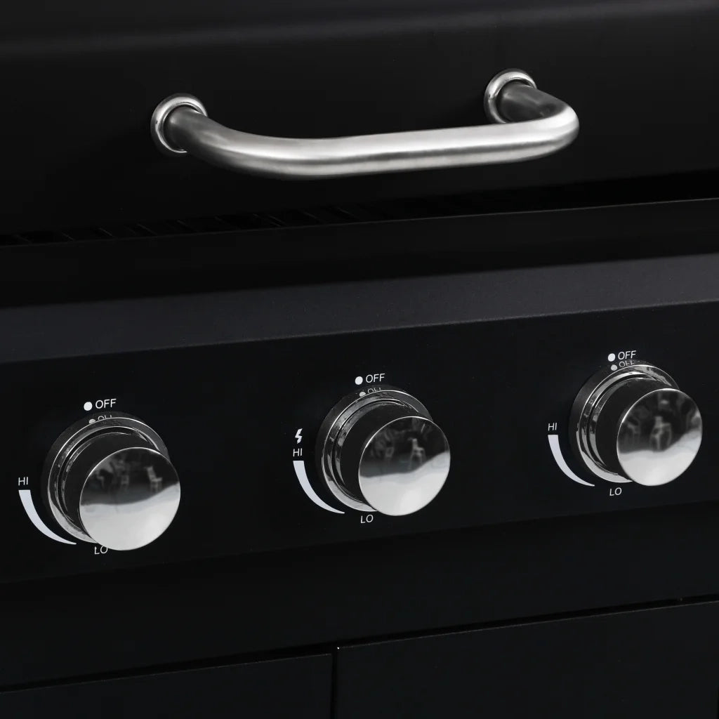 Barbecue Combinato Carbone e Gas 3 Fuochi 47388