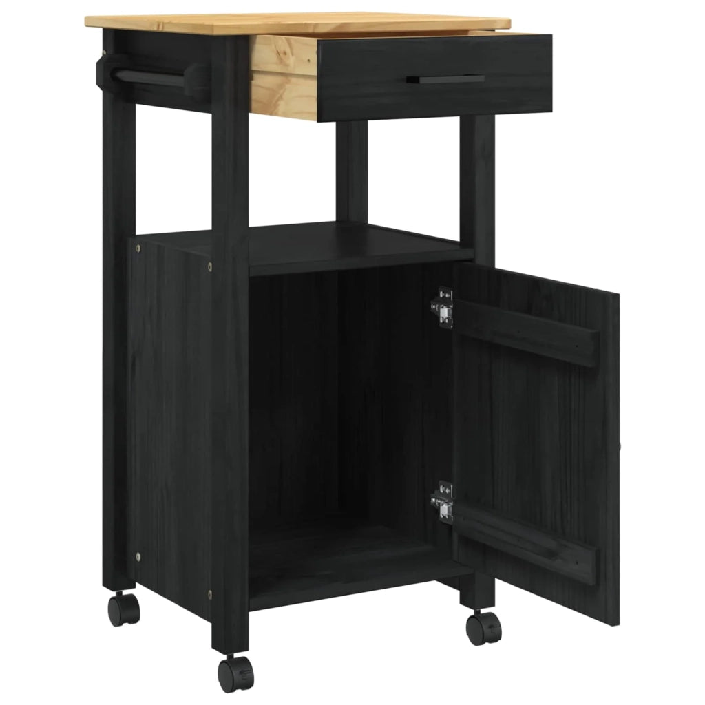 Carrello da Cucina MONZA Nero 48 x 40 x 88,5 cm 42027034