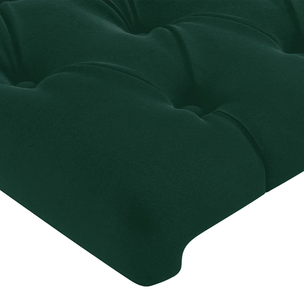 Testiera a LED Verde Scuro 183x16x118/128 cm in Velluto 3124447