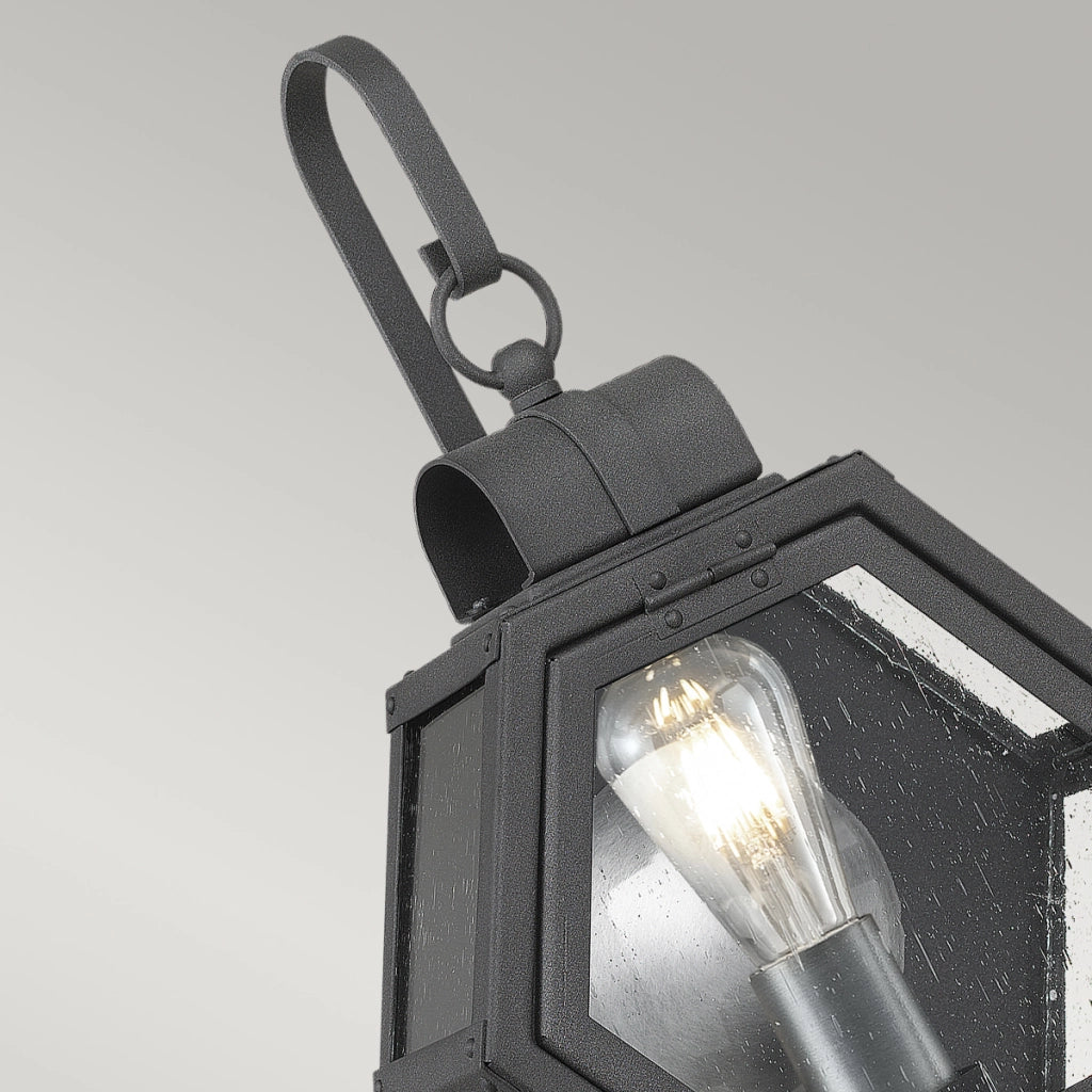 Applique da esterno Heath nero maculato E27 IP44 40W