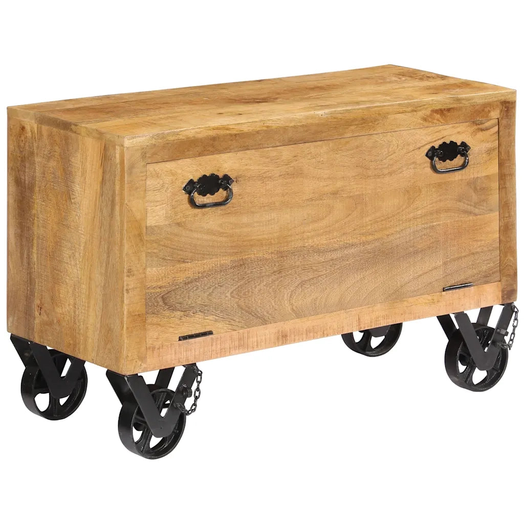 Scarpiera 86x35x55 cm in Legno Massello di Mango 247658