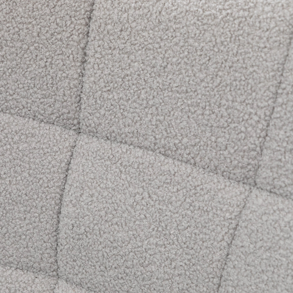 Poltrona a dondolo ¨C Minimal ¨C Boucl¨¦ grigio chiaro 71x98x101 cm