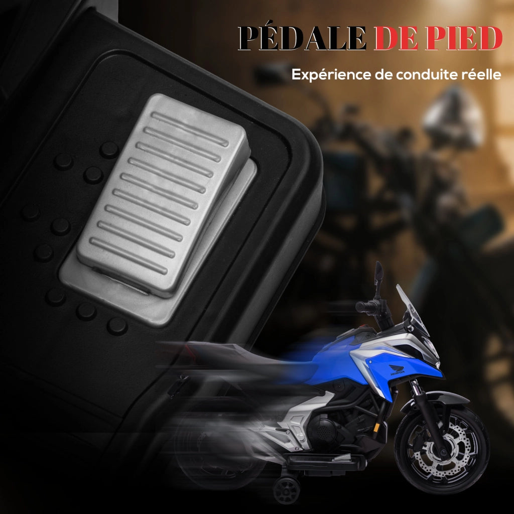 Moto elettrica per bambini ¨C Minimal ¨C blu con luci e musica