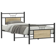Giroletto senza Materasso-Struttura Letto Rovere Sonoma 75x190 cm in Truciolato 898907