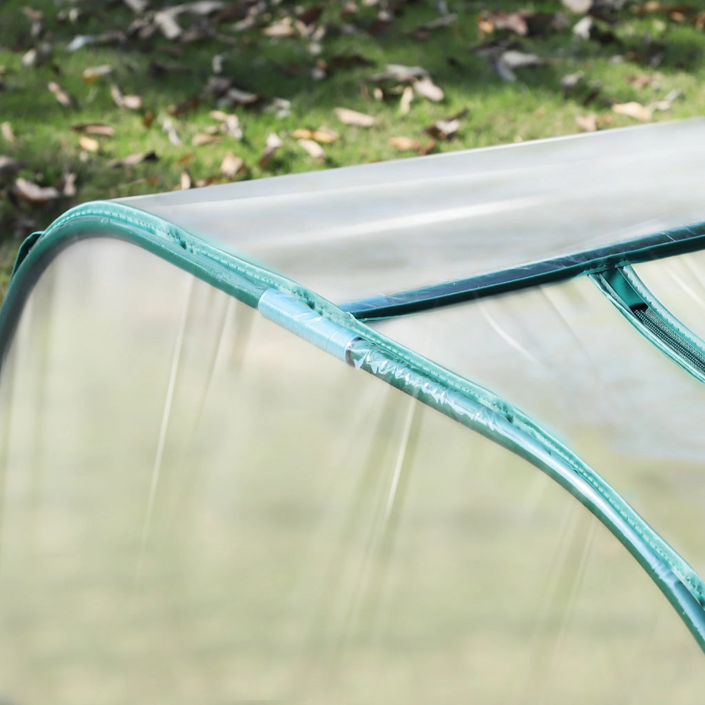 Serra a Tunnel Giardino ¨C Xylo ¨C Acciaio PVC Impermeabile Anti UV 4 Porte 395x100x80cm