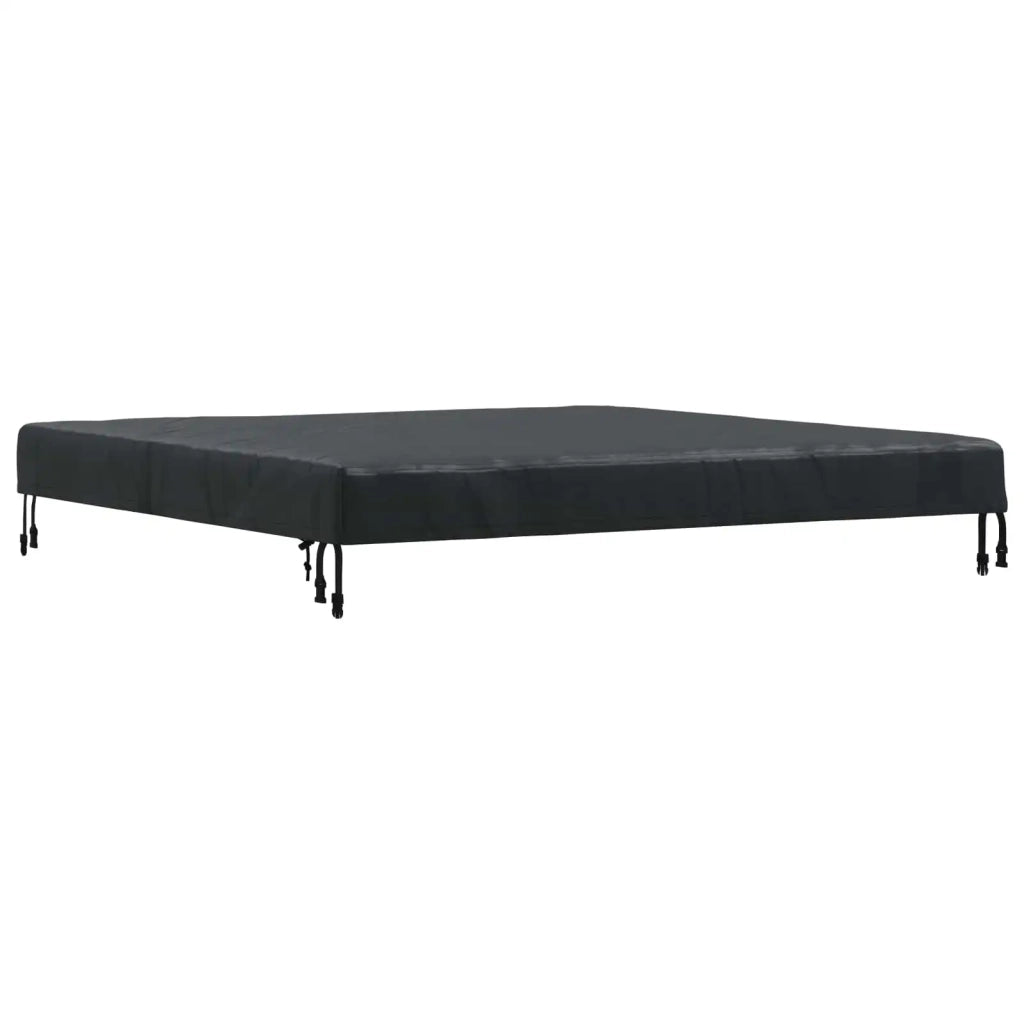 Copertura Tavolo Tinta unita Nero 122 x 122 x 15 cm Tessuto 4106091