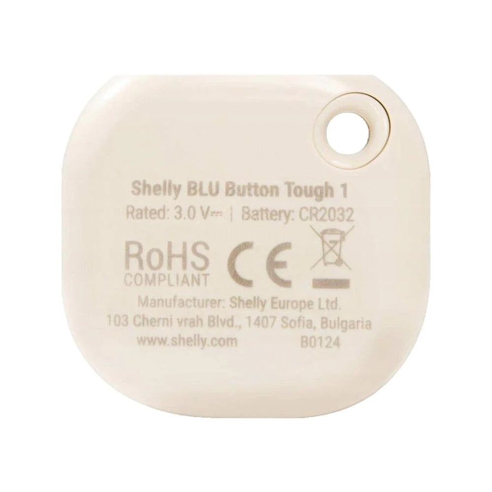 Shelly BLU Button Tough 1 Ivory - Pulsante Smart Bluetooth