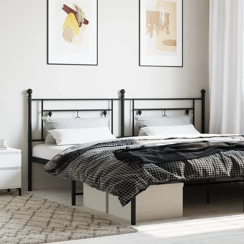 Testiera | Testata di Ricambio in Metallo Nero 193 cm
