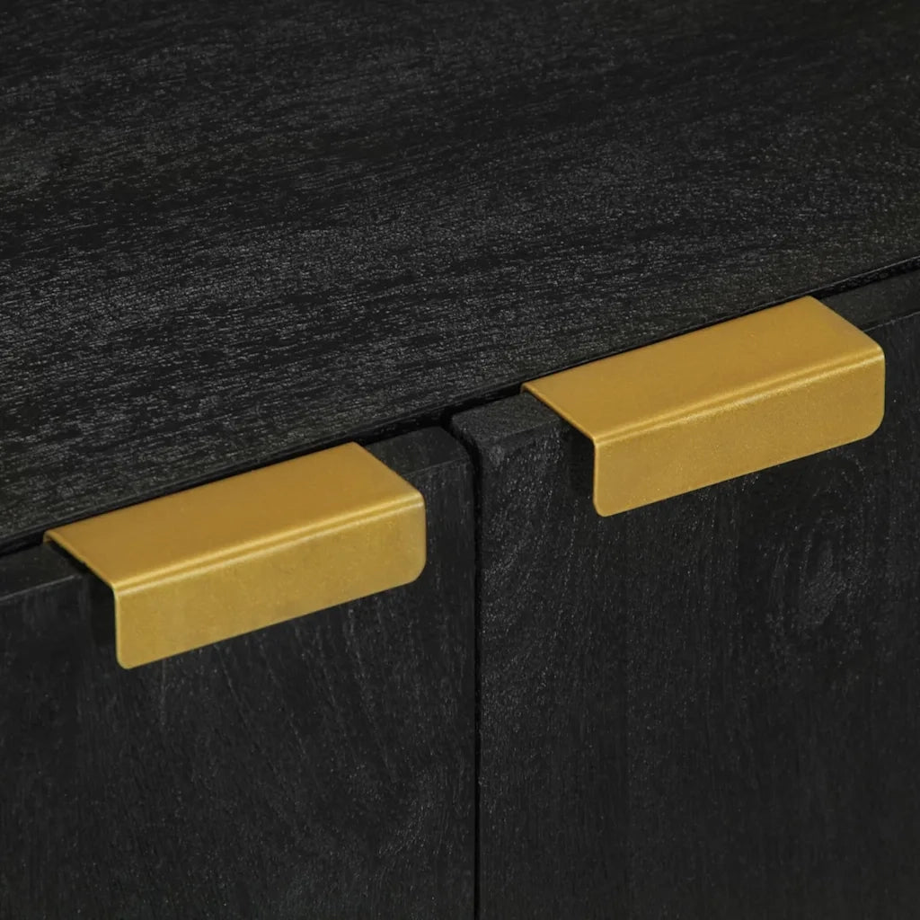 Credenze 3 pz Nere in Legno Multistrato 3309993
