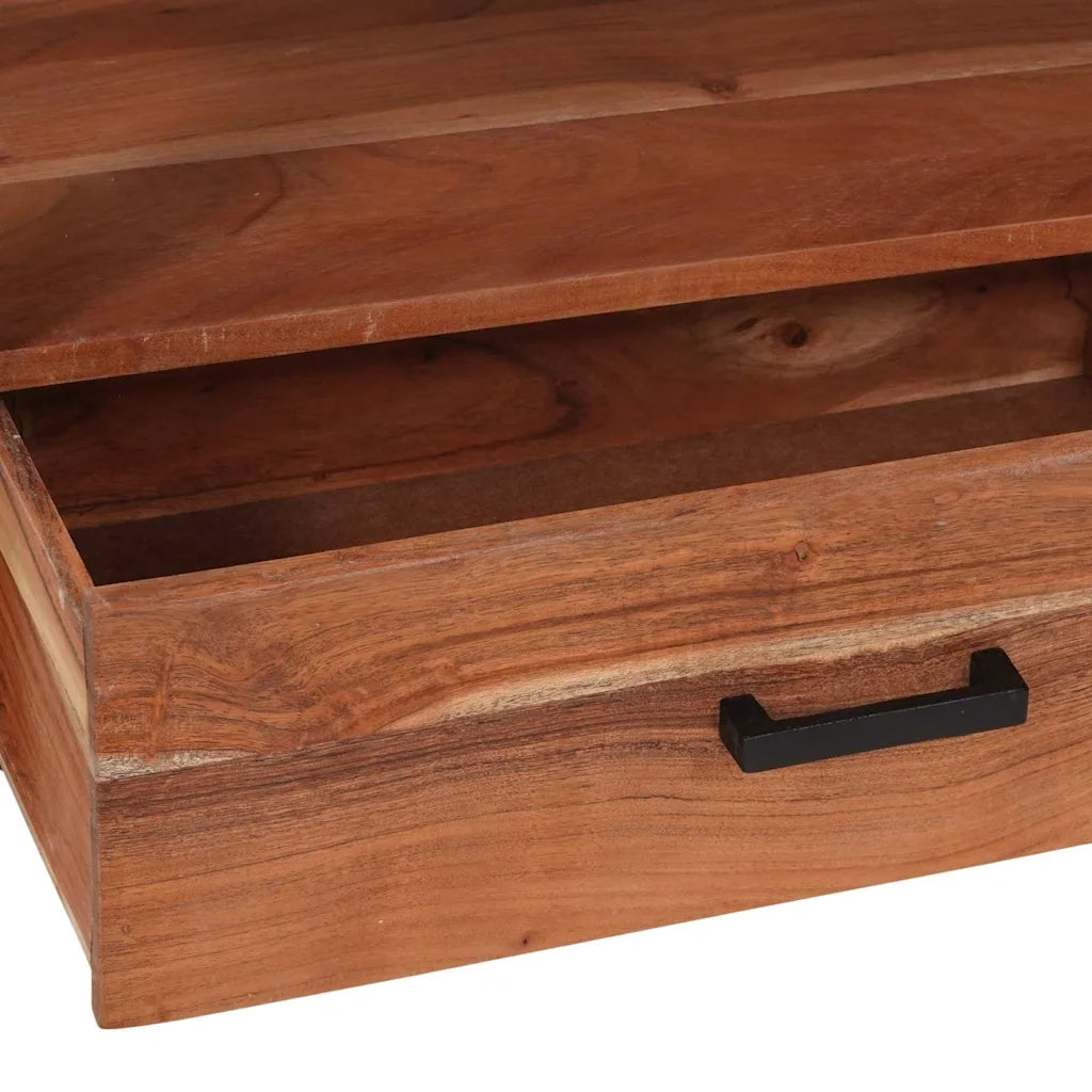 Mobile TV Marrone 110 x 30 x 40 cm legno massello di acacia 4104010