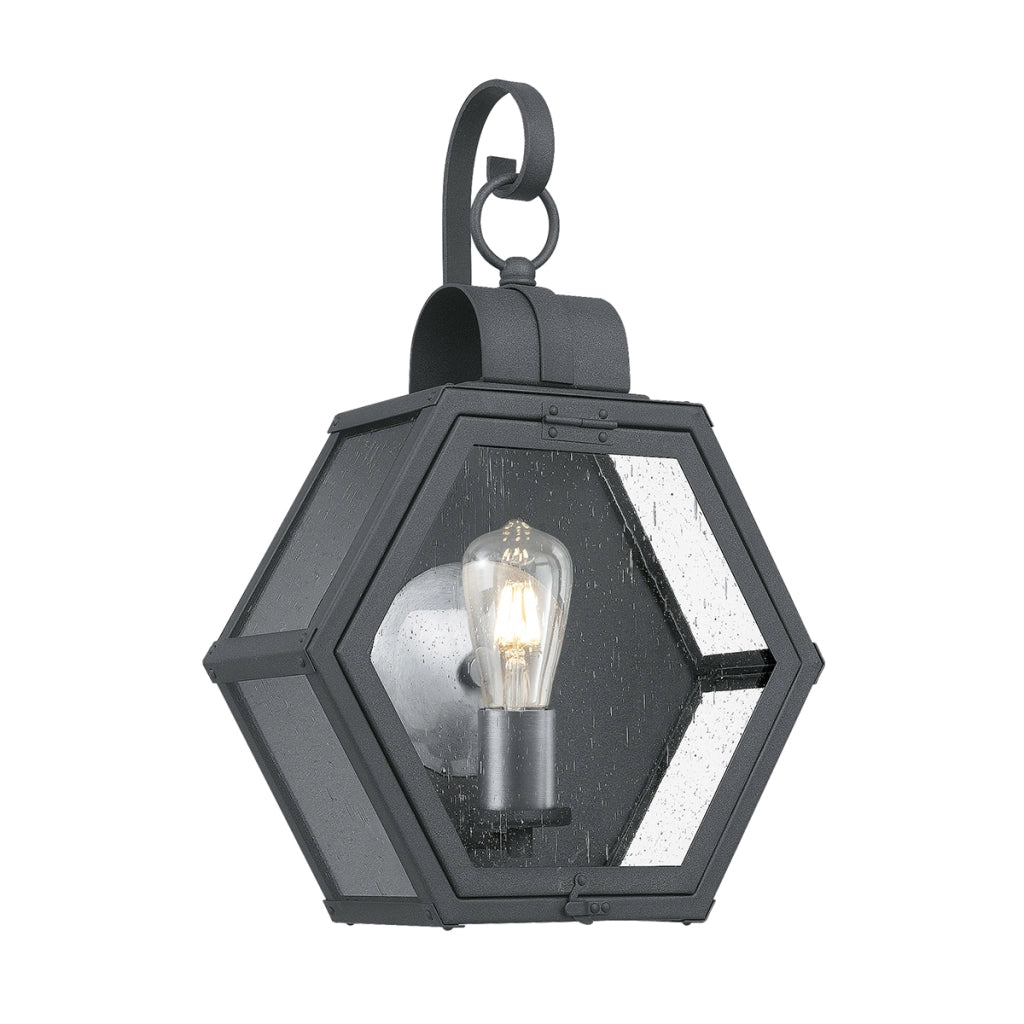 Applique da esterno Heath Quintiesse nero maculato E27 IP44